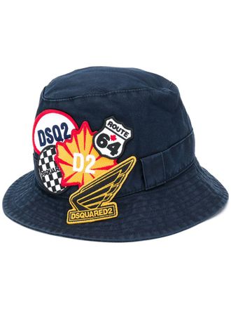 Dsquared2 Cappello bucket con applicazioni - Blu