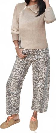 Line & Dot Bassett Zipper Sweater In Taupe