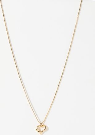 Pilgrim Womens Small hammered heart chain