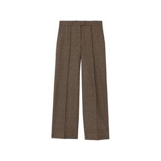Burberry Rozalyn Trousers - female - Burberry - Wide Trousers - Brown - XS - Trousers