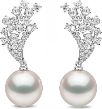 Yoko London Orecchini Duchess con diamanti e perle - Argento