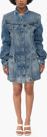 Off-white Mid-Wash Denim Cargo Dress Off-White
