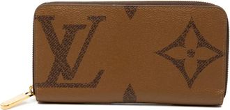 Louis Vuitton Portafoglio Reverse con monogramma Giant e zip 2020 - Marrone