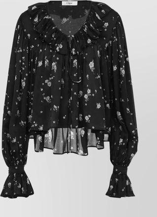 Chlo&eacute; silk printed blouse