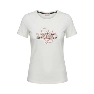 Liu Jo T-Shirts, female, White, Size: 2XS ECS Moda T-Shirt