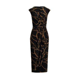 Ralph Lauren Reidly jurk met korte mouwen - Dames - Jurken - Veelkleurig - Maat: 3XS