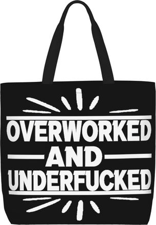 Generic Women Handbag Overworked And Underlaid Travel Tote Bag Reusable Fashion Ladies Purse, For Christmas, Holiday, Gym, Wedding, Work