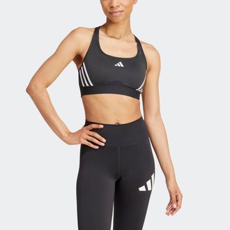 adidas Sport-BH ADIDAS PERFORMANCE PWRCT 3S BRA, Damen, Gr. XS, N-Gr, schwarz, Obermaterial: 89% Polyester, 11% Elasthan, BHs Sport-BH