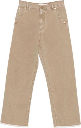 Darkpark Sienna Wide-leg Jeans - Dames - Regular Fit Jeans - Bruin - W26 - Katoen - Jeans