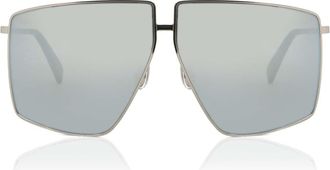 Max Mara MM0026 16C Womens Sunglasses Silver Size 64