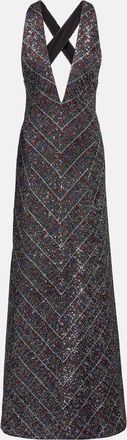 Missoni Abito lungo in lam&eacute; con paillettes