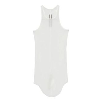 Rick Owens Sleeveless Tops, female, White, Size: XS Basic Rib Tank