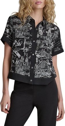 DKNY Printed Camp Shirt