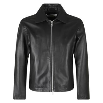 Sunflower Short Leather Jacket - - Jackets - Uomo - Nero - XL