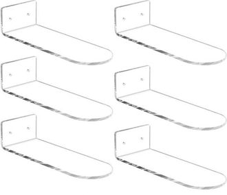 OEM 6 Piezas, Zapatero, Zapatero De Pared, Transparente, Estante Para Zapatillas, 207,64 Cm, Acr&iacute;lico, Con Tornillos Y Tubo De Expansi&oacute;n