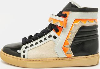 Sophia Webster Multicolor Leather And Glitter Riko High Top Sneakers