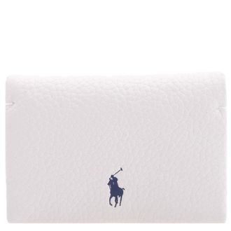 Polo Ralph Lauren Paper Logo Print Leather Wallet
