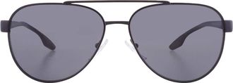Prada Polarized Grey Pilot Mens Sunglasses PS 54TS 1AB5Z1 58