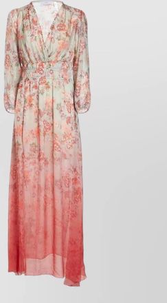 Guess empire waist long dress floral print