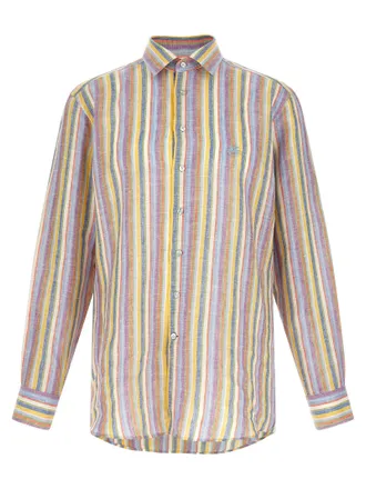 Etro Striped Linen Shirt - Multicolor