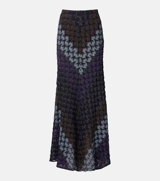 Missoni Knitted lam&eacute; maxi skirt