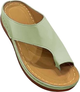 Generic Womens Mules with Heel Flip Flop, Womens Platform Toe Separator Sandals, Non-Slip Slippers, Wedge Sandals, Summer Slippers, Wedge Heel Summer Shoes, B