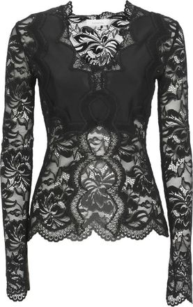 Paco Rabanne Lace Lange Mouw Blouse - Dames - Blouses - Zwart - S - Overhemden