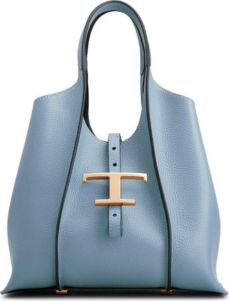Tod's Mini T Timeless Leather Shopping Bag in Carta Zucc. Chiaro at Nordstrom