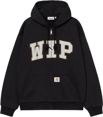 Carhartt Work in Progress Hooded WIP Sweat Jacket - Heren - Vesten met rits - Zwart - XL - Katoen - Hoodies & sweatvesten