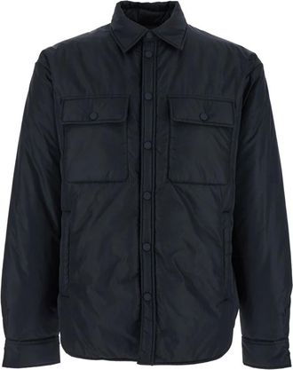 Dsquared2 Zwarte Gewatteerde Nylon Overhemdjas - Heren - Zomerjassen - Zwart - 2XL - Nylon - Jassen