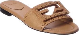 Fendi Fendi Ff Baguette Leather Sandal