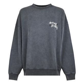 Anine Bing Sweatshirts, female, Black, M, Miles Sweatshirt