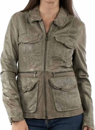 Scully Canvas Leather Jacket In Sage
