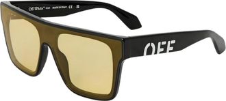Off-white Off White Unisex Columbus-zonnebril voor volwassenen (ZWART/GEEL)