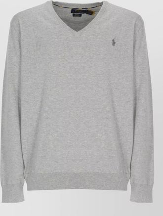 Ralph Lauren cotton sweater v neckline long sleeves