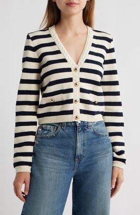 Frame Denim The Harbor Cardigan in Navy Multi at Nordstrom Rack, Size X-Small