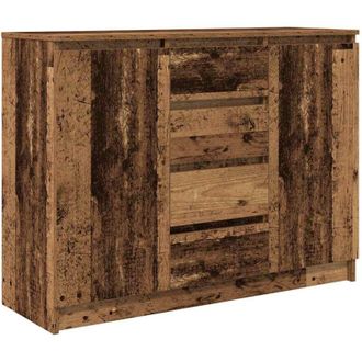 vidaXL Aparador Con Cajones Madera Vieja 100,5x35x76 Cm Vidaxl