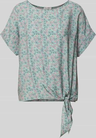 Christian Berg Relaxed Fit Bluse mit Knotendetail in Helltuerkis, Größe 34