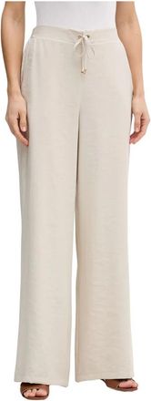 Joseph Ribkoff Broek met wijde pijpen en trekkoord - Dames - Wijde Broeken - Beige - 4XL - Broeken
