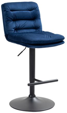 Clp Clp - Taburete De Bar Damar En Terciopelo Azul Negro