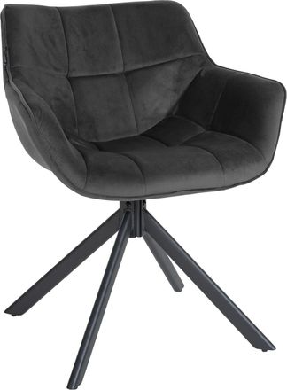 Clp Silla De Comedor Westport En Terciopelo Gris Oscuro