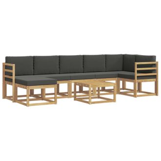 vidaXL Conjunto De Sof&aacute;s De Exterior 8 Pcs Blanco Y Antracita Vidaxl