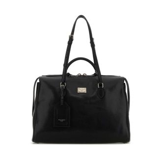 Dolce & Gabbana Dolce & Gabbana Black Leather Vittoria Handbag