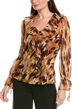 Tahari by ASL Yoryu Chiffon Long Sleeve Top