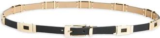 B-Low The Belt Roma Leather Belt in Black Gold at Nordstrom, Size X-Large