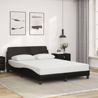 Berkfield Home Bed Frame without Mattress Black 135x190 cm Double Faux Leather