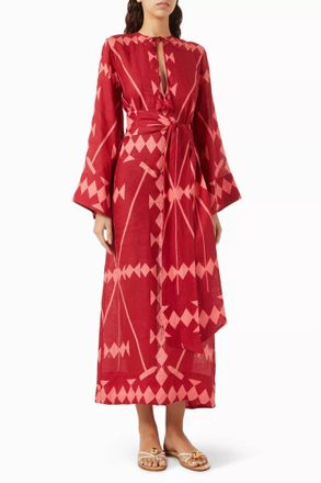 Johanna Ortiz Savannah Tunic Dress In Magenta