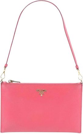 Prada Pre-owned Leather Top Handle Bag - Dames - Vintage Schoudertas - Roze - ONE Size - Leer - Vintage