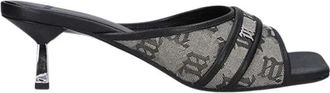 Misbhv Sasha Slip On Sandal - Dames - Muiltjes - Zwart - 41 EU - Leer - Schoenen