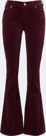 7 For All Mankind Leggy cotton-blend velvet flared pants